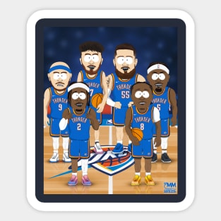 OKC Thunder South Park Digital Illustration Sticker